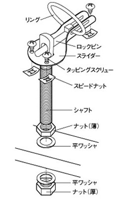 JURAN RACING(ジュラン) ボンネットピン スライドタイプ