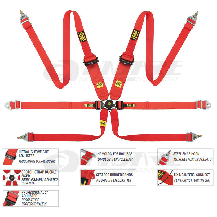 OMP シートベルト/ハーネス 年モデル HANS Series