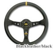OMP Corsica 35φ ほぼ未使用！正規品！ OMP コルシカ(Corsica) ブラックレザー/ブラックスポーク 350mm